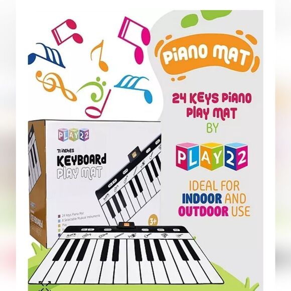 24 Keys Piano Keyboard Mat Record, Playback, Demo, Play, Adjustable Volume EUC - Picture 7 of 9